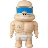 The Medicom VAG 45 — Space Controller is a Japanese vinyl toy featuring a skull-like face, blue goggles, and white briefs—ideal for fans of gachapon figures and Vinyl Artist Gacha collectibles.