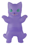 The Konatsuya Negora Color Palette features a purple kitty kaiju figurine with green eyes, raised paws, and a mischievous smile standing on two legs against a white background.