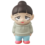 The Vag 35 - Inu No Kagayaki desk figurine by Medicom features a topknot hairstyle, gray hoodie, blue pants, and pink shoes—an ideal quirky office gift or playful desk decor for a modern workspace.