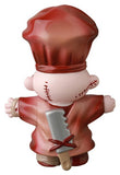 Medicom’s VAG 39 — Butcher is a small Japanese vinyl toy depicting a chef in a red hat and coat, shown from the back with head stitches and a cleaver in his belt—perfect for gachapon figure fans.