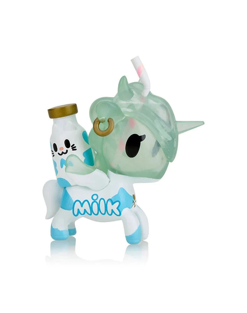 A small, squishy tokidoki Toki Mochi Donut Unicorno figurine with