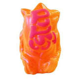 The Popsoda Finger Puppet - Orange by Pop Soda is a cat-shaped gummy candy with pink lettering, inspired by quirky Popsoda finger puppets.