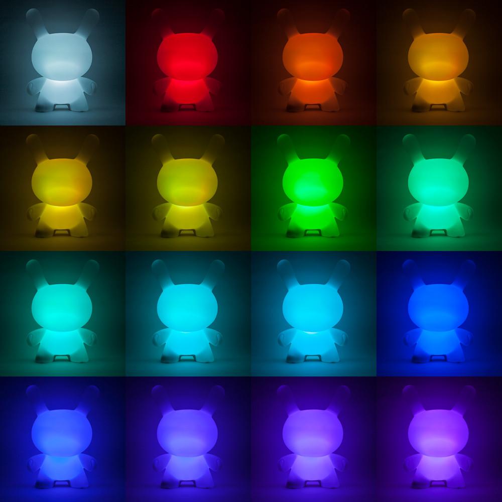 A grid of sixteen Kidrobot Designer Color Changing 18