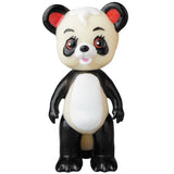 A charming Medicom Vinyl Artist Gacha Series 6 - Tanuki no Pokopon figurine stands upright with large eyes, red inner ears, and a white fur patch on its head against a white background.