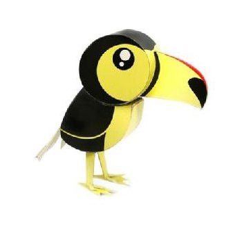 Toucan DIY Paper Toy Postcard #117