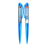 Two Marshall Artist Action Pens from Inked Pulp with collectible novelty designs, including Frosty-themed labels featuring a snowman and the word 