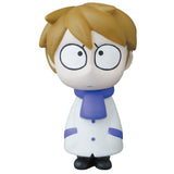 The VAG Series 25 — Edward the Timid Friend by SONIC, from Medicom, is a cartoon-style vinyl figurine with light brown hair, wide eyes, a white coat, and a blue scarf that showcases the charm of Japanese vinyl toy design.