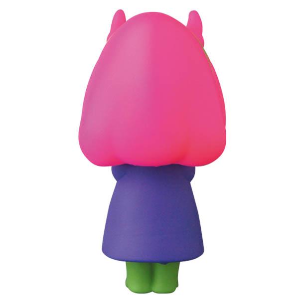 VAG Series 25 — Maria by Asami Matsumura from Medicom features a toy figure with a large pink head, small horns, green legs, and a purple dress—ideal for Japanese vinyl toy and gachapon fans.