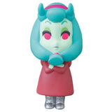 Medicom's VAG Series 25 — Maria by Asami Matsumura is a Japanese vinyl toy featuring teal hair, pink eyes, light green skin, a red dress, silver boots, and crossed arms.