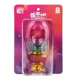 A vibrant Meng Meng Bing — Panda Popsicle Mini-Figure from Sun Day Toy, displayed in a clear case with a pink-orange backing card. Ideal for collectors who love animal-shaped figures.